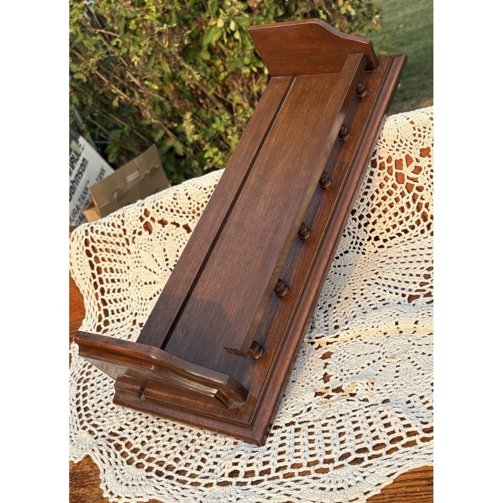 Wall Shelf 20" Spindle Rail Plate Groove Farmhouse Country Cottage Display - Picture 2 of 8